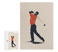 Puzzles for Adults 300 PCS Golf Player Illustration Jigsaws for Adults Relaxing Games Enhance Memory Unique Birthday And Xmas Gifts 300 PCS