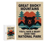 Puzzles for Adults 300 PCS Great Smoky Mountains National Park Poster Jigsaw Puzzles for Teenagerss Stress Reliever Educational Challenge Christmas Birthday Gifts 300 PCS