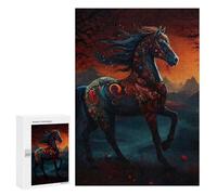 Puzzles for Adults 300 PCS Horse Running 2 Jigsaw for Teenagerss Pattern Assembly Parent-child Interaction Beautiful Design Game 300 PCS