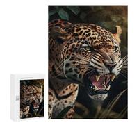 Puzzles for Adults 300 PCS Jaguar Roar in Jungle -2 Puzzles for Adults Family Games Stress Reliever Unique Birthday And Xmas Gifts 300 PCS