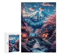 Puzzles for Adults 300 PCS Japanese Mount Fuji View Jigsaw for Adults Relaxing Games Analysis And Logic Unique Birthday And Xmas Gifts 300 PCS