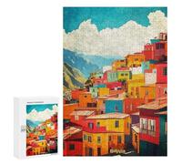 Puzzles for Adults 300 PCS La Paz Bolivia Art Puzzles for Adults Family Games Stress Reliever Unique Birthday And Xmas Gifts 300 PCS