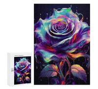Puzzles for Adults 300 PCS Liquid Rose Flower Jigsaw for Adults Relaxing Games Analysis And Logic Unique Birthday And Xmas Gifts 300 PCS