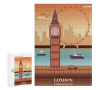 Puzzles for Adults 300 PCS London City Scenery Puzzles for Adults Hands-on Game But Fun And Humorous Christmas Birthday Gifts 300 PCS