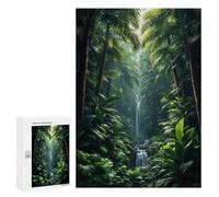 Puzzles for Adults 300 PCS Lost Paradise Hidden Jungle Waterfall Jigsaw for Adults Relaxing Games Presents for Women Challenging Game Gifts 300 PCS