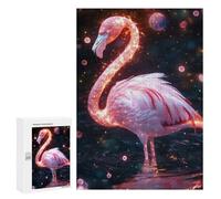 Puzzles for Adults 300 PCS Magic Flamingo Jigsaw for Adults Relaxing Games Analysis And Logic Unique Birthday And Xmas Gifts 300 PCS
