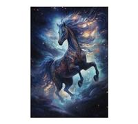Puzzles for Adults 300 PCS Magic Space Horse Jigsaws for Adults Hands-on Game Precision Cutting Fun at Home Activities, 300 PCS