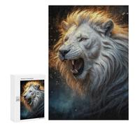 Puzzles for Adults 300 PCS Magical White Lion Jigsaws for Adults Relaxing Games Enhance Memory Unique Birthday And Xmas Gifts 300 PCS