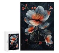 Puzzles for Adults 300 PCS Midnight Bloom Jigsaw Puzzles for Teenagerss Stress Reliever Educational Challenge Christmas Birthday Gifts 300 PCS