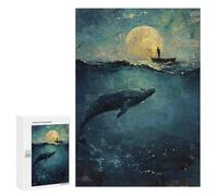Puzzles for Adults 300 PCS Moonlit Sea Journey Puzzles for Adults Hands-on Game But Fun And Humorous Christmas Birthday Gifts 300 PCS