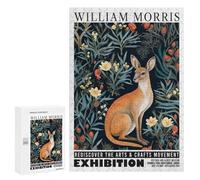Puzzles for Adults 300 PCS Morris Kangaroo Botanical Exhibition Jigsaw for Teenagerss Pattern Assembly Parent-child Interaction Beautiful Design Game 300 PCS