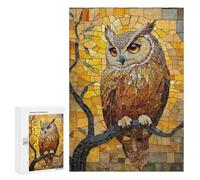 Puzzles for Adults 300 PCS Mosaic Owl Artwork Puzzles for Adults Family Games Stress Reliever Unique Birthday And Xmas Gifts 300 PCS