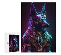 Puzzles for Adults 300 PCS Neon Egyptian Anubis Statue Puzzles for Adults Hands-on Game But Fun And Humorous Christmas Birthday Gifts 300 PCS