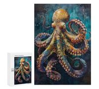 Puzzles for Adults 300 PCS Ocean Life Colorful Octopus Art Print Jigsaw Puzzles for Adults But Fun And Humorous for Birthday, Chrismas Christmas Birthday Gifts 300 PCS