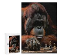 Puzzles for Adults 300 PCS Orangutan Chess Jigsaws for Adults Relaxing Games Enhance Memory Unique Birthday And Xmas Gifts 300 PCS