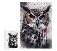 Puzzles for Adults 300 PCS Owl Beauty Black Ink Jigsaw for Adults Relaxing Games Analysis And Logic Unique Birthday And Xmas Gifts 300 PCS