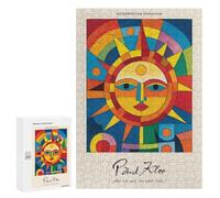 Puzzles for Adults 300 PCS Paul Klee Colorful Sun Jigsaw Puzzles for Teenagerss Stress Reliever Educational Challenge Christmas Birthday Gifts 300 PCS
