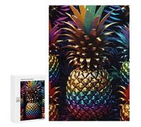 Puzzles for Adults 300 PCS Pineapple Metallic Jigsaw for Adults Relaxing Games Analysis And Logic Unique Birthday And Xmas Gifts 300 PCS