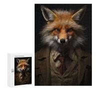 Puzzles for Adults 300 PCS Professor Einstein Fox Jigsaw for Adults Relaxing Games Analysis And Logic Unique Birthday And Xmas Gifts 300 PCS