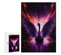 Puzzles for Adults 300 PCS Purple Fire Swan Jigsaw for Adults Relaxing Games Analysis And Logic Unique Birthday And Xmas Gifts 300 PCS