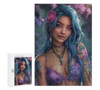 Puzzles for Adults 300 PCS Puzzles Anime Flower Girl Puzzles for Adults Brain Teaser Game Perfect Decoration Deal As Gifts for The Whole Family 300 PCS