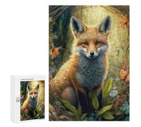 Puzzles for Adults 300 PCS Puzzles Beautiful Red Fox Puzzles for Adults Brain Teaser Game Perfect Decoration Deal As Gifts for The Whole Family 300 PCS