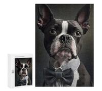 Puzzles for Adults 300 PCS Puzzles Boston Terrier Dog Jigsaws for Adults Family Games Difficult Hard Deal As Gifts for The Whole Family 300 PCS