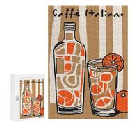 Puzzles for Adults 300 PCS Puzzles Brown Caffe Italy Art Puzzles for Adults Brain Teaser Game Perfect Decoration Deal As Gifts for The Whole Family 300 PCS