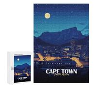 Puzzles for Adults 300 PCS Puzzles Cape Town South Africa Nightscape Puzzles for Adults Toy Wall Decor Difficult Hard Help The Brain Exercise 300 PCS