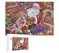 Puzzles for Adults 300 PCS Puzzles Christmas Jigsaw Puzzle Santa's Workshop Adventure Jigsaws for Adults Family Games But Fun And Humorous for Birthday, Chrismas 300 PCS