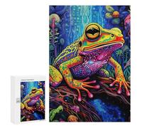 Puzzles for Adults 300 PCS Puzzles Colorful Frog in Fantasy Forest Jigsaws for Adults Family Games But Fun And Humorous for Birthday, Chrismas 300 PCS