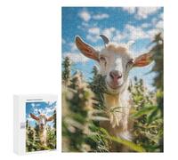 Puzzles for Adults 300 PCS Puzzles Curious Goat in Greenery Adult Jigsaw Anti-Stress Toys Analysis And Logic Unique Birthday And Gifts 300 PCS
