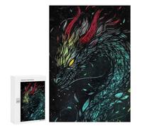 Puzzles for Adults 300 PCS Puzzles Dragon with Glowing Scales Puzzles for Adults Brain Teaser Game Perfect Decoration Deal As Gifts for The Whole Family 300 PCS