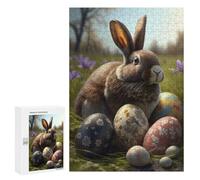 Puzzles for Adults 300 PCS Puzzles Easter Bunny IV Puzzles for Adults Toy Wall Decor Difficult Hard Help The Brain Exercise 300 PCS