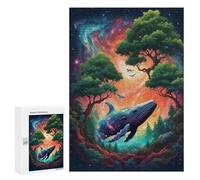 Puzzles for Adults 300 PCS Puzzles Flying Whale Puzzles for Adults Toy Wall Decor Difficult Hard Help The Brain Exercise 300 PCS