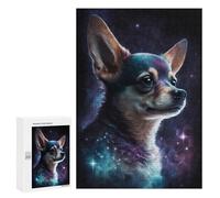 Puzzles for Adults 300 PCS Puzzles Galactic Chihuahua Art Print -1 Puzzles for Adults Brain Teaser Game Perfect Decoration Deal As Gifts for The Whole Family 300 PCS