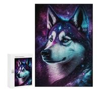 Puzzles for Adults 300 PCS Puzzles Galactic Husky Portrait-3 Puzzles for Adults Brain Teaser Game Perfect Decoration Deal As Gifts for The Whole Family 300 PCS
