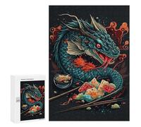 Puzzles for Adults 300 PCS Puzzles Great Sushi Dragon Puzzles for Adults Toy Wall Decor Difficult Hard Help The Brain Exercise 300 PCS