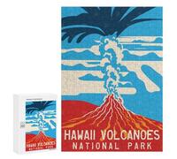 Puzzles for Adults 300 PCS Puzzles Hawaii Volcanoes Poster Puzzles for Adults Brain Teaser Game Perfect Decoration Deal As Gifts for The Whole Family 300 PCS