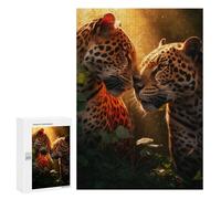 Puzzles for Adults 300 PCS Puzzles Jaguars Romantic Love Kiss Puzzles for Adults Family Game Presents for Women for Birthday, Chrismas 300 PCS