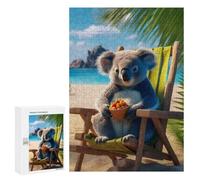 Puzzles for Adults 300 PCS Puzzles Koalas Relaxing The Beach Jigsaws for Adults Family Games Difficult Hard Deal As Gifts for The Whole Family 300 PCS