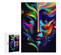 Puzzles for Adults 300 PCS Puzzles Lady Surreal 10 Puzzles for Adults Toy Wall Decor Difficult Hard Help The Brain Exercise 300 PCS
