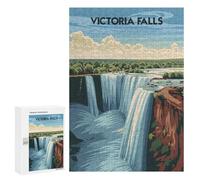Puzzles for Adults 300 PCS Puzzles Majestic Victoria Falls Puzzles for Adults Toy Wall Decor Difficult Hard Help The Brain Exercise 300 PCS