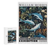 Puzzles for Adults 300 PCS Puzzles Morris Dolphins Botanical Exhibition Puzzles for Adults Brain Teaser Game Perfect Decoration Deal As Gifts for The Whole Family 300 PCS