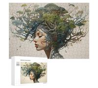 Puzzles for Adults 300 PCS Puzzles Nature's Whisper Tree Woman Art Jigsaws for Adults Family Games But Fun And Humorous for Birthday, Chrismas 300 PCS