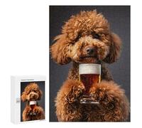 Puzzles for Adults 300 PCS Puzzles Poodle Beer Jigsaws for Adults Family Games Difficult Hard Deal As Gifts for The Whole Family 300 PCS
