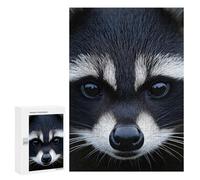 Puzzles for Adults 300 PCS Puzzles Raccoon Face Close-Up Puzzles for Adults Brain Teaser Game Perfect Decoration Deal As Gifts for The Whole Family 300 PCS