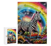 Puzzles for Adults 300 PCS Puzzles Rainbow Zebra Fantasy Jigsaws for Adults Family Games But Fun And Humorous for Birthday, Chrismas 300 PCS