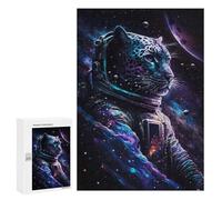 Puzzles for Adults 300 PCS Puzzles Space Leopard Astronaut Art Print-2 Puzzles for Adults Brain Teaser Game Perfect Decoration Deal As Gifts for The Whole Family 300 PCS