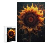 Puzzles for Adults 300 PCS Puzzles Sunflower Embers Fire Puzzles for Adults Family Game Presents for Women for Birthday, Chrismas 300 PCS
